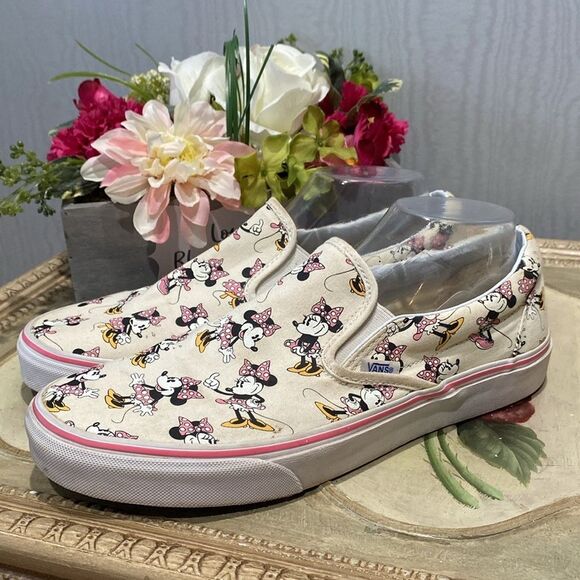 Vans Cream Minnie Mouse Slip-On Sneakers - Picture 15 of 15